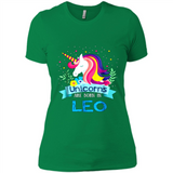Unicorns are born in Leo Birthday Rainbow Gift Ladies Custom