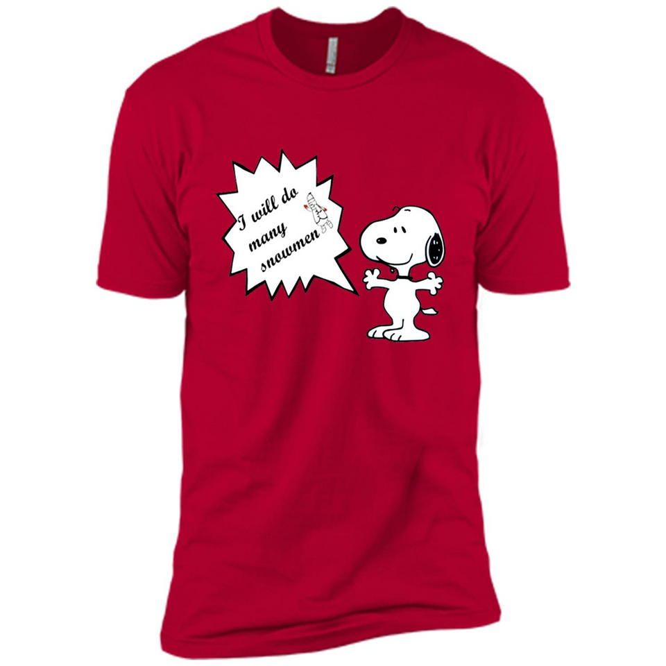 Snoopy I Will Do Many Snowman Christmas