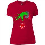 GRINCH HAND HOLDING BOSTON RED SOX GLITTER CHRISTMAS PINGPONG
