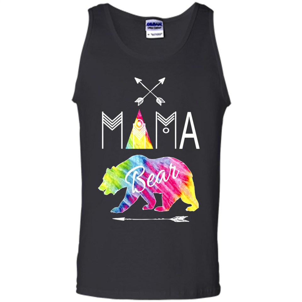 Mama Bear Shirt Tie Dye Family Vacation & Camping Tee - Tank Top