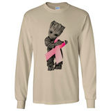Groot Hug Breast Cancer - Long Sleeve T-Shirt