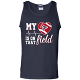 Atlanta Falcons Football My Heart is on that Field - Tank Top