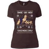 Omae Wa Mou Shindeiru Ugly Christmas Sweater - Ladies' Boyfriend T-Shirt