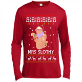 Mrs Slothy Christmas - Canvas Long Sleeve T-Shirt