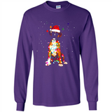 Christmas Lights Boxer Dog Funny Xmas Sweatshirt - Long Sleeve T-Shirt