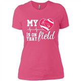 Arizona Cardinals Football My Heart is on that Field - Ladies' Boyfriend T-Shirt