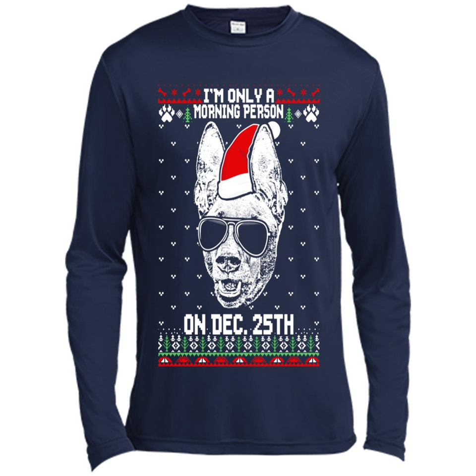 Morning Person Pharaoh Hound Funny Xmas - Canvas Long Sleeve T-Shirt