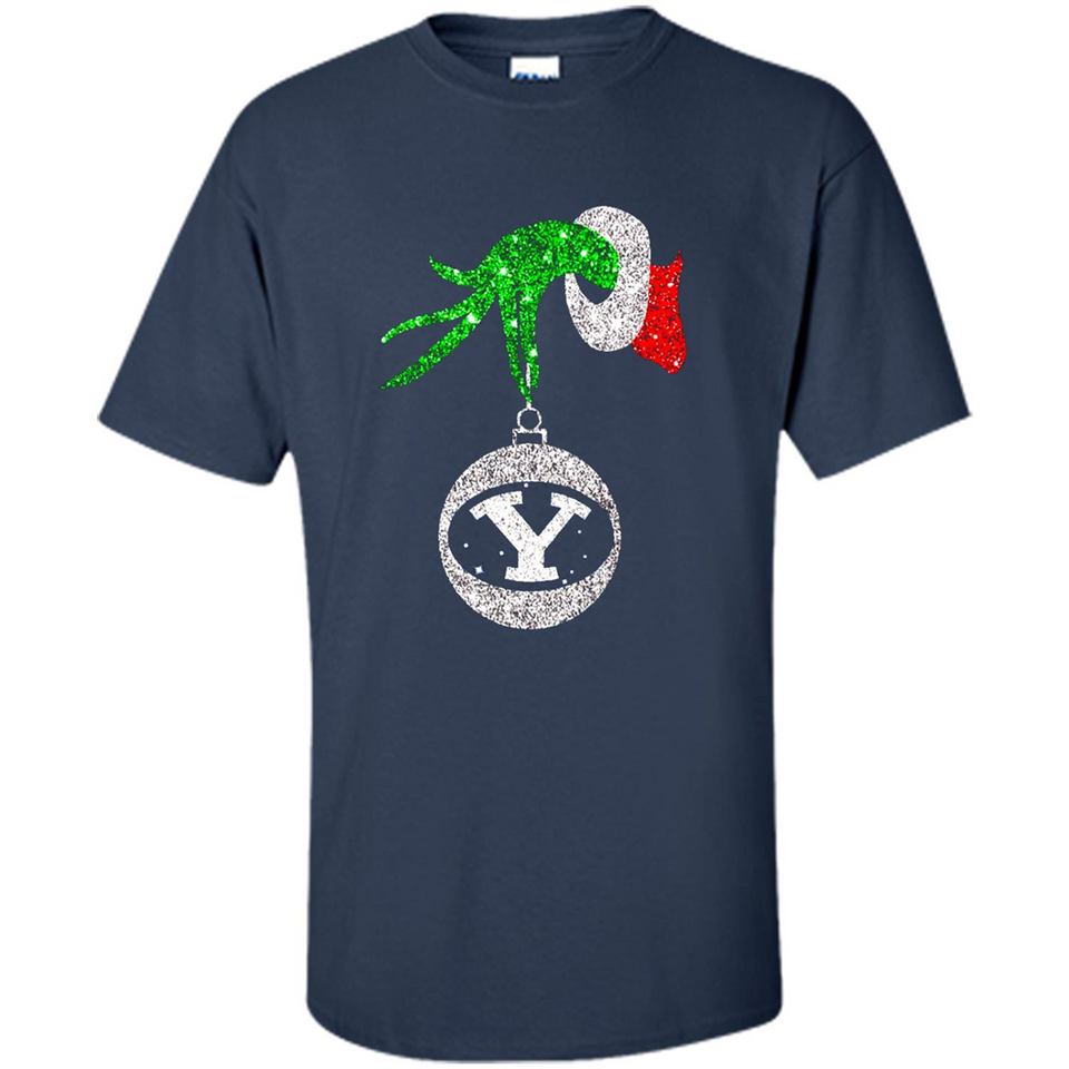 Fantastic Byu Cougars Glitter Grinch Monogram Ornament Christmas Gift - Shirt