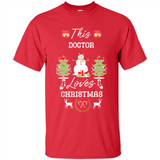 This Doctor Loves Christmas Tree Shirt with Snowman