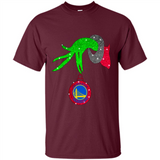 GRINCH HAND HOLDING GOLDEN STATE WARRIORS GLITTER CHRISTMAS PINGPONG