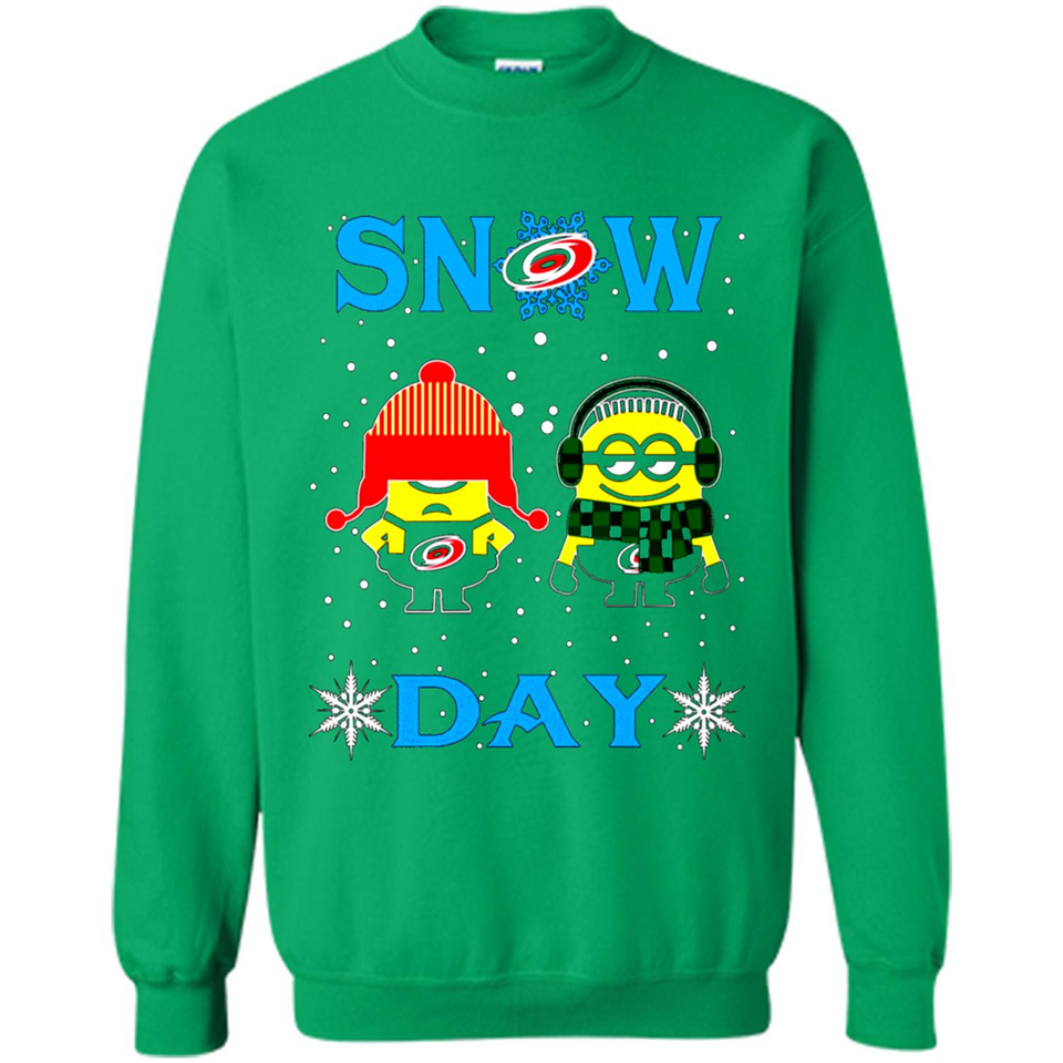 Snow Day Shirt For Carolina Hurricanes Vs Minion Fans pingpong