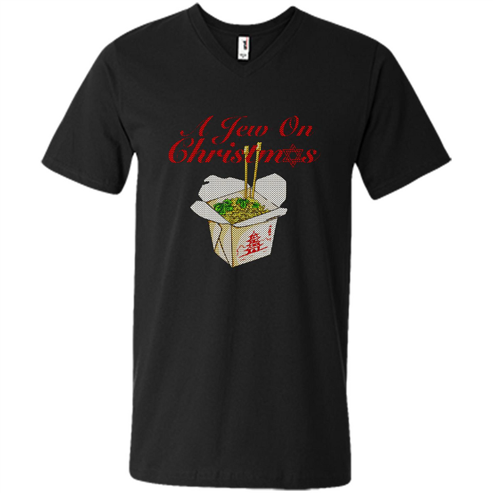 Christmas Ugly Sweater A Jew On Christmas - Men's V-Neck