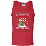 Merry Christmas Shitter Full Christmas Tree Snowman Sweater PINGPONG - Tank Top