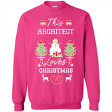 This Architect Loves Christmas Tree Shirt with Snowman