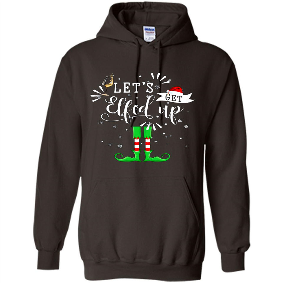 Let's Get Elfed Up Funny Drinking Wine Christmas Elf PINGPONG