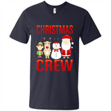 CHRISTMAS CREW Shirt X-mas Santa Snowman Reindeer Elf - Men's V-Neck