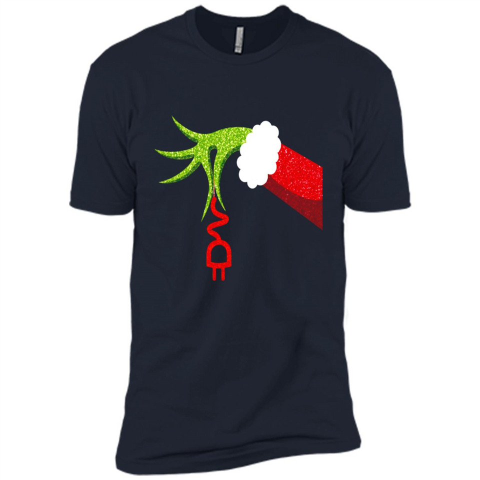 Funny Grinch Hand Holding Electrician Ornament Christmas PING PONG