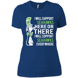 Shirt For Dr Seuss Cat And Seattle Seahawks Fans - Ladies' Boyfriend T-Shirt