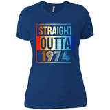 Retro Straight Outta 1974 44 Years Old - Ladies' Boyfriend T-Shirt