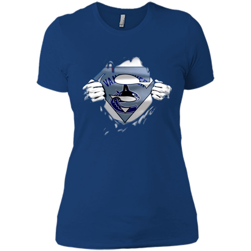 Vancouver Canucks And Superman Fans - Ladies' Boyfriend T-Shirt