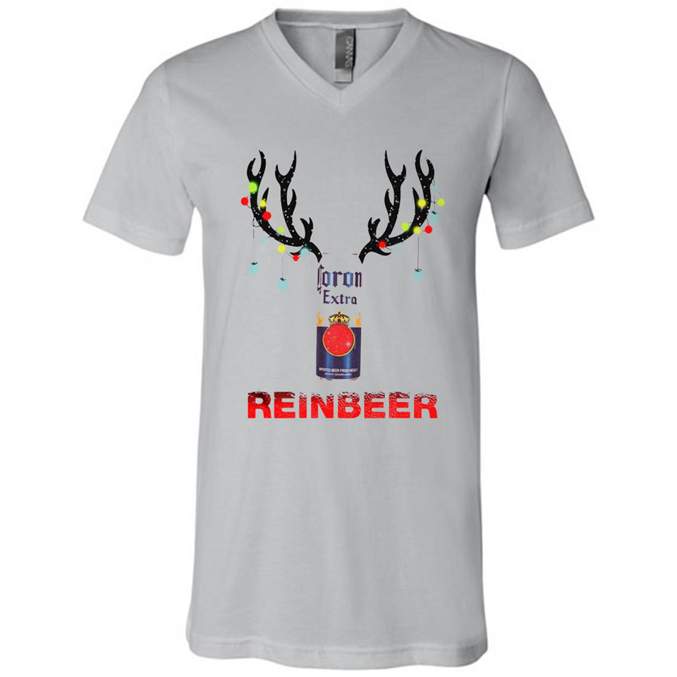 Corona Extra reinbeer Christmas - Canvas Unisex V-Neck