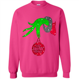 GRINCH HAND HOLDING HOMEDEPOT GLITTER CHRISTMAS PINGPONG