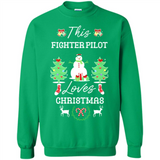 This Fighter Pilot Loves Christmas Tree Shirt with Snowman