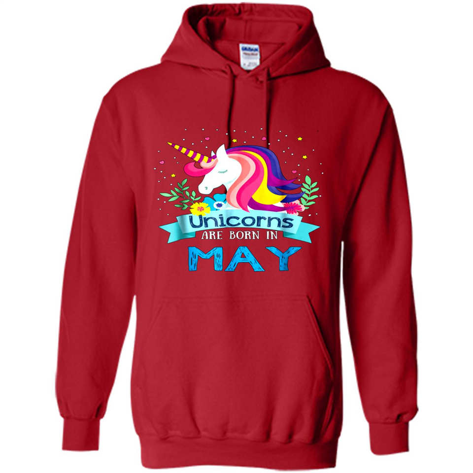 Unicorns are born in May Birthday Rainbow Gift Ladies Custom