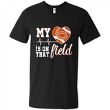 Chicago Bears Football My Heart is on that Field - Men's V-Neck