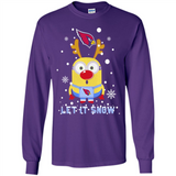 Minion Arizona Cardinals Ugly Christmas Sweater Let it Snow - Long Sleeve T-Shirt