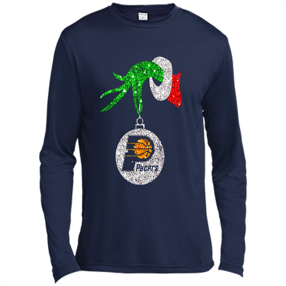 Amazing tee Indiana Pacers Glitter Grinch Monogram Ornament Christmas Gift - Canvas Long Sleeve T-Shirt