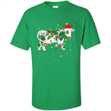 Christmas Lights Cow Wearing Santa Hat Funny Xmas Sweatshirt - Shirt