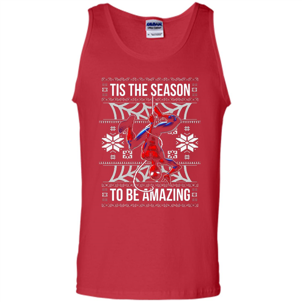 Marvel Spider Man Tis The Season To Be Amazing Ugly Christmas Mug PINGPONG - Tank Top