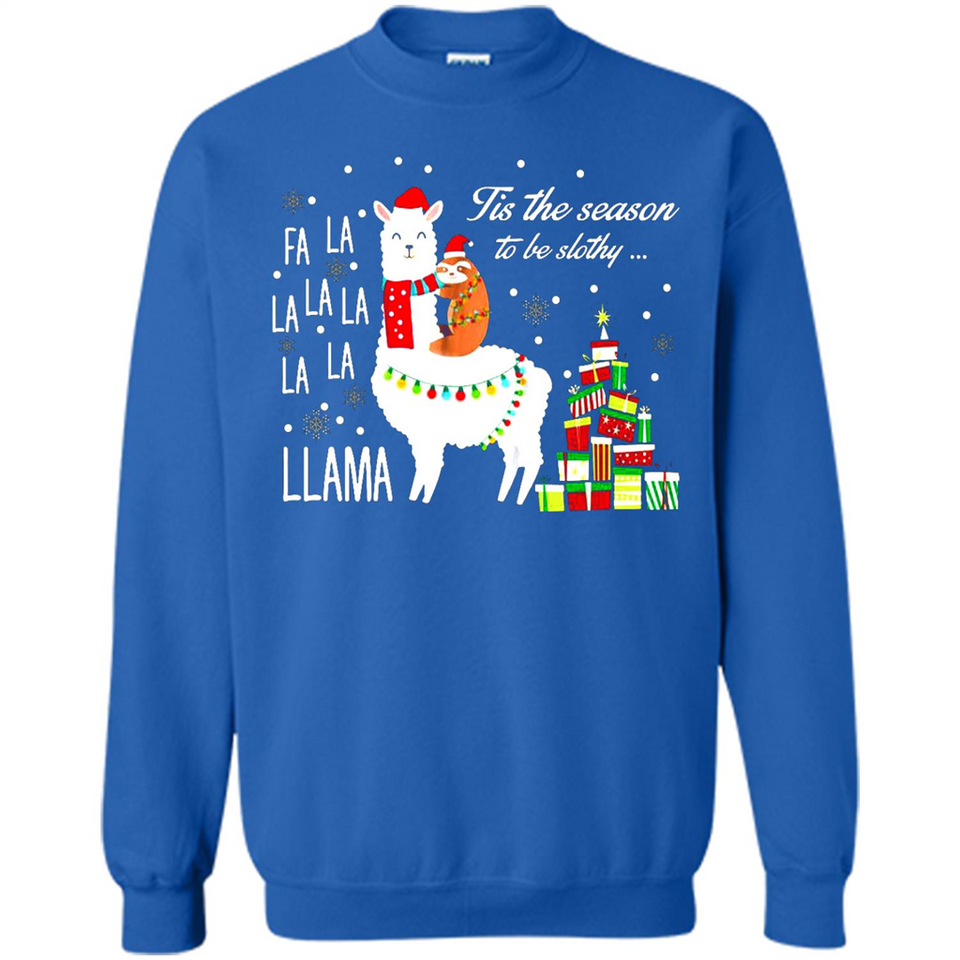 Llama Tis the season to be slothy Christmas sweatshirt PINGPONG - Sweatshirt
