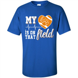 Clemson Tiger Paw Football My Heart is on that Field - Shirt