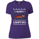 Santa Claus Carpmas Merry Carpmas Christmas Sweater PINGPONG - Ladies' Boyfriend T-Shirt