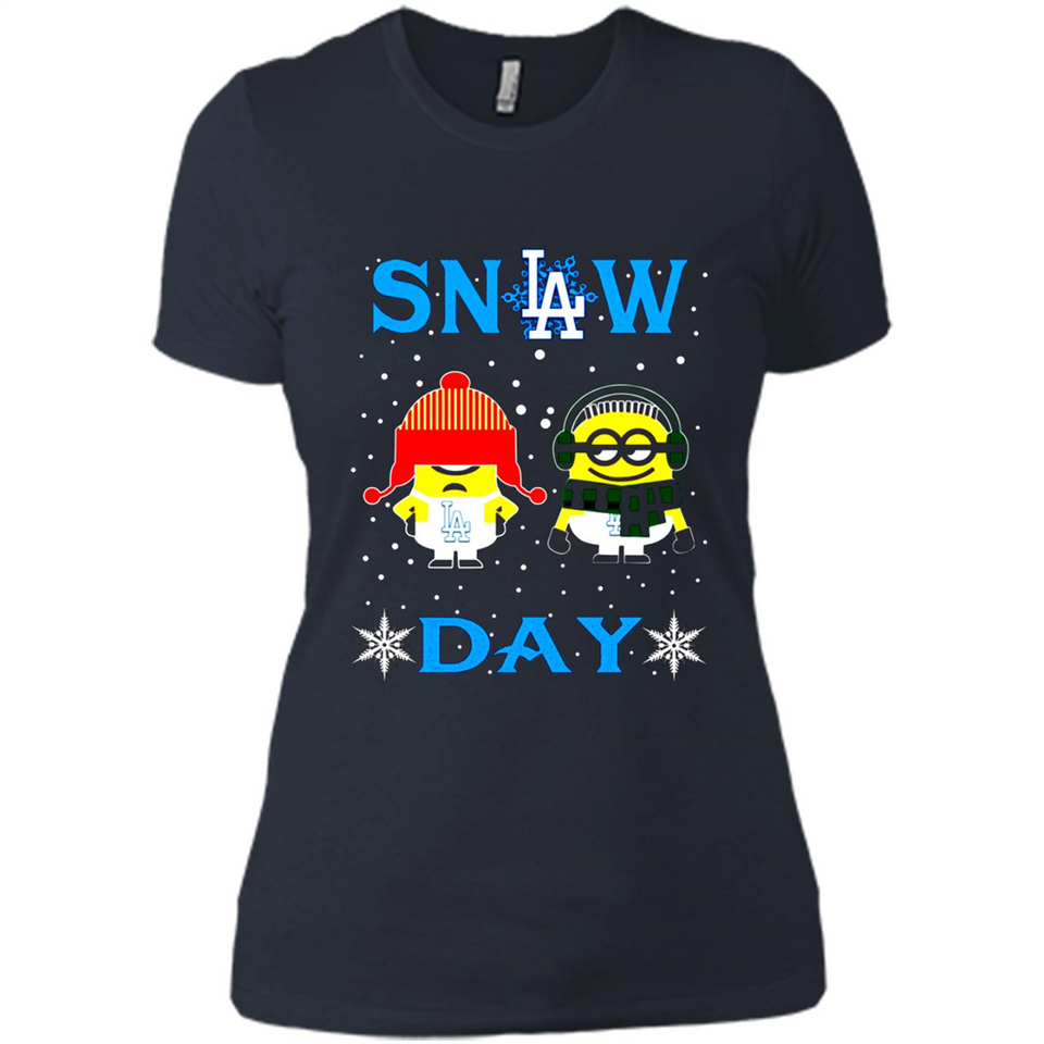 Snow Day Shirt For Los Angeles Dodgers Vs Minion Fans pingpong