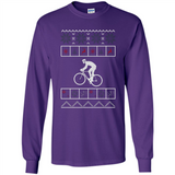 Christmas Ugly Sweater Cycling - Ugly Christmas Sweater - Long Sleeve T-Shirt