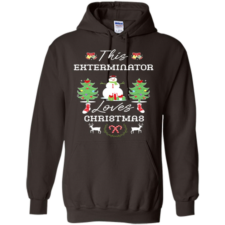 This Exterminator Loves Christmas Tree Shirt with Snowman