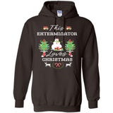 This Exterminator Loves Christmas Tree Shirt with Snowman