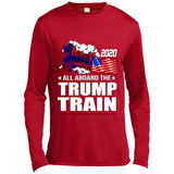 All Board The Trump Train 2020 Patriotic U.S Flag pingpong - Canvas Long Sleeve T-Shirt