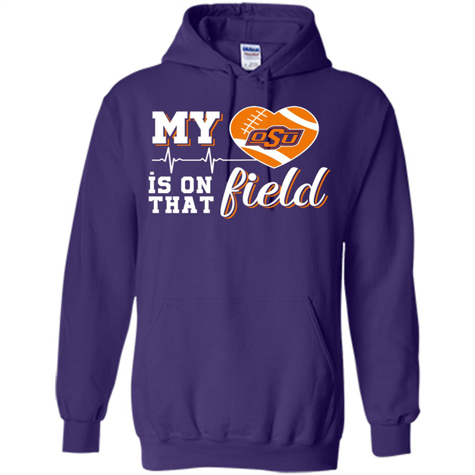 Oklahoma State Cowboys Football My Heart is on that Field - Hoodie