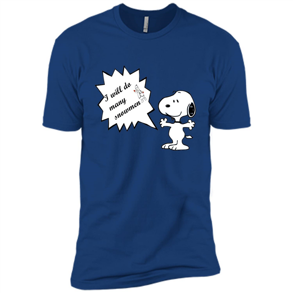 Snoopy I Will Do Many Snowman Christmas