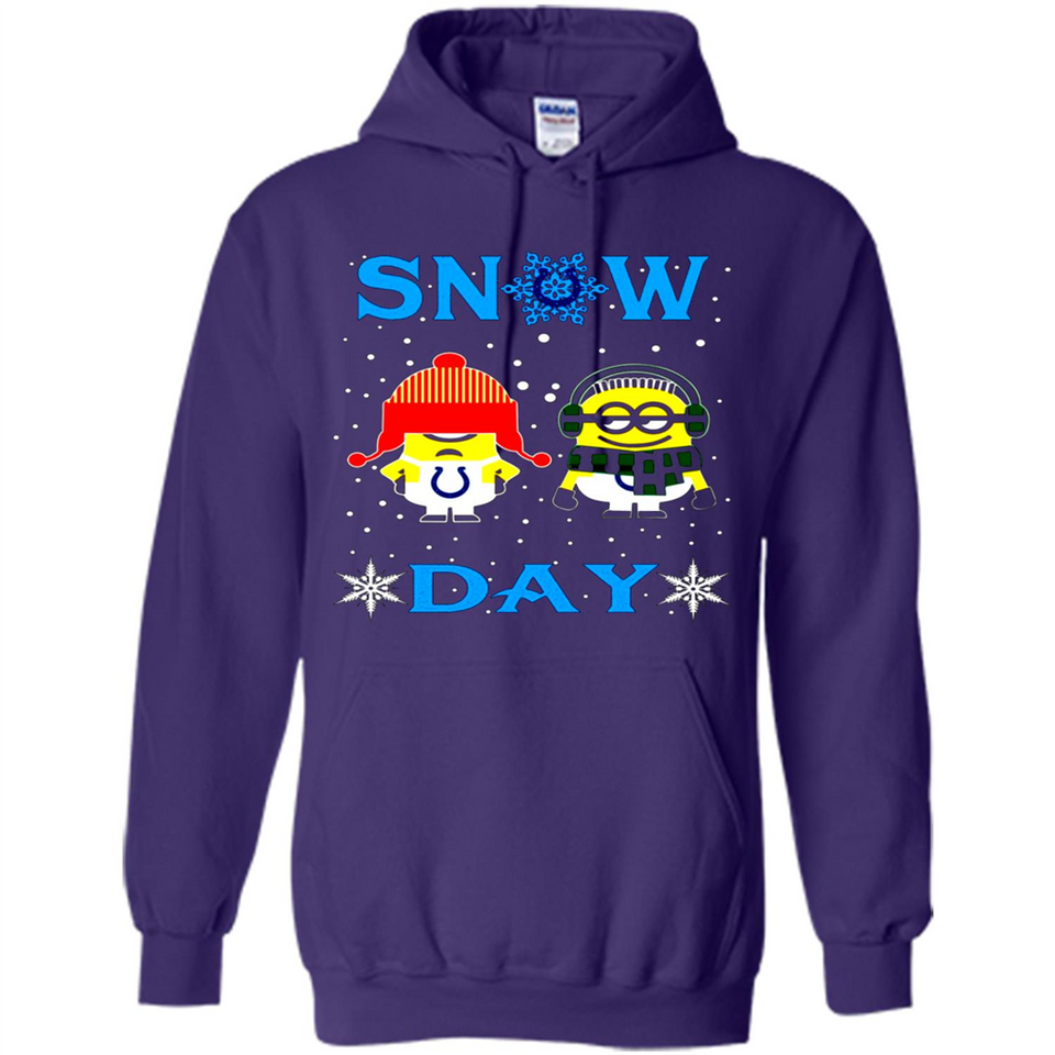 Snow Day Shirt For Indianapolis Colts Vs Minion Fans pingpong