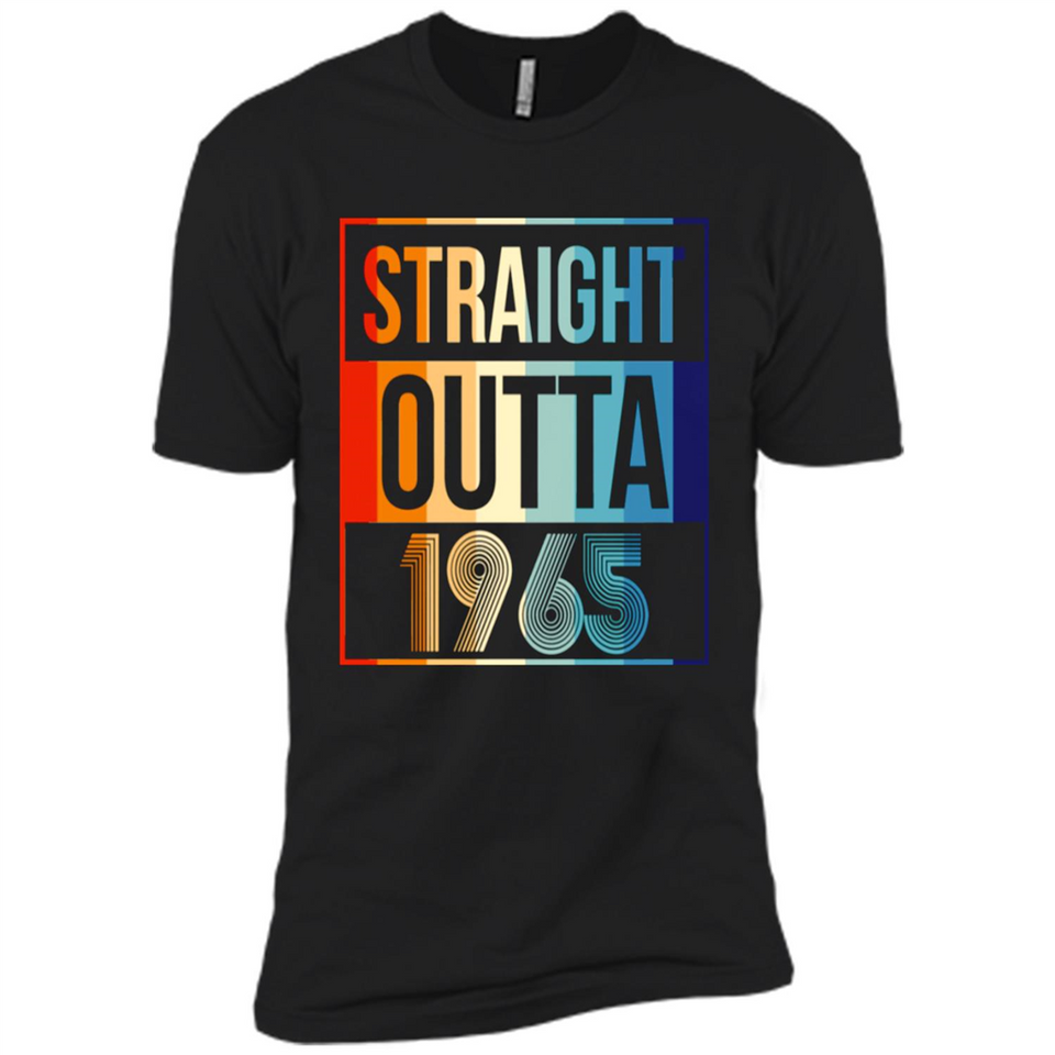 Retro Straight Outta 1965 53 Years Old - Premium Short Sleeve T-Shirt
