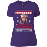 Jack sparrow Merry Drunk I'm Christmas - Ladies' Boyfriend T-Shirt