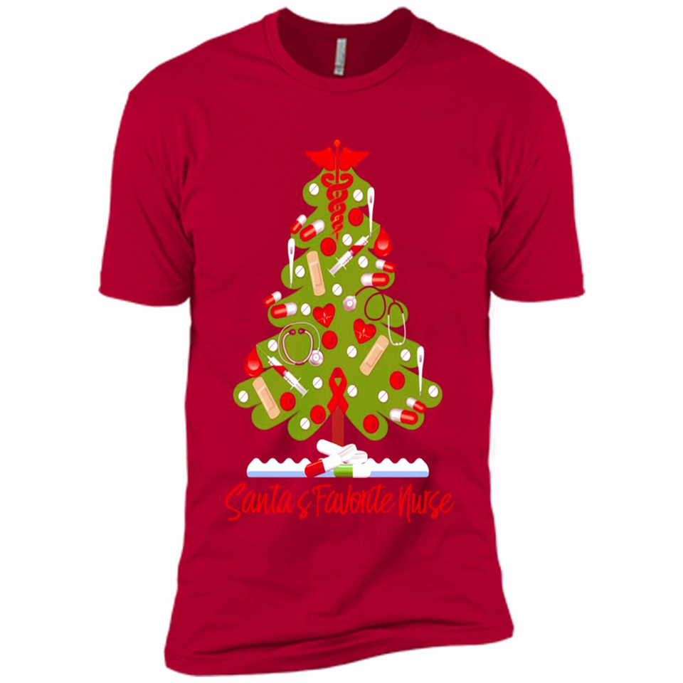 Santa's Favorite Nurse Christmas Tee