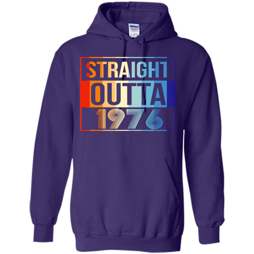 Retro Straight Outta 1976 42 Years Old - Hoodie