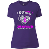 I Wear Purple For My Brother Chiari Malformation - Ladies' Boyfriend T-Shirt