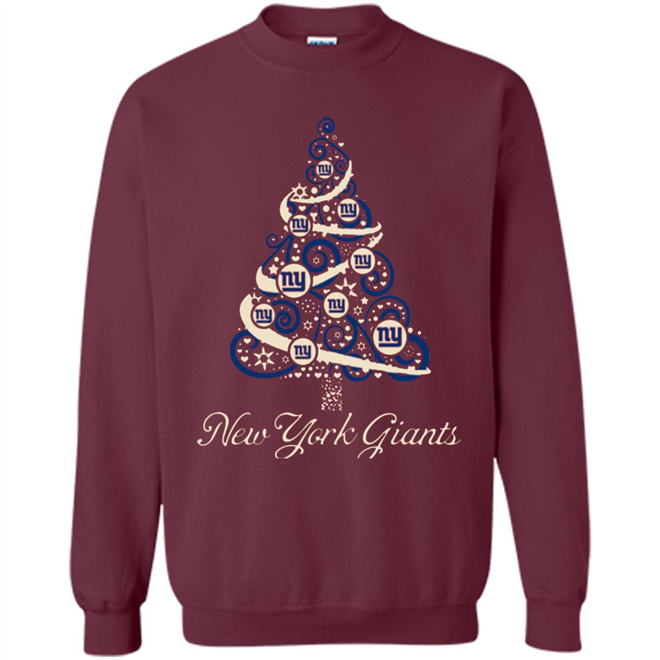 New York Giants NFL Football Team Logo Christmas Tree T-Shirt - Sweatshirt